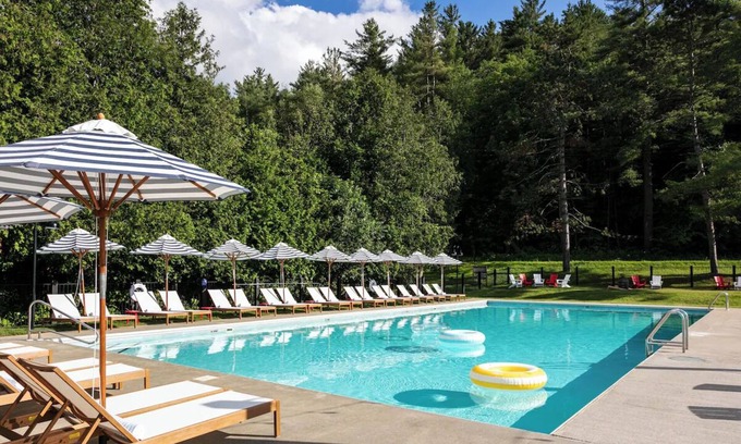 Stowe Area Hotel | Relax in a Spacious Room Surrounded by Nature! Outdoor Pool!