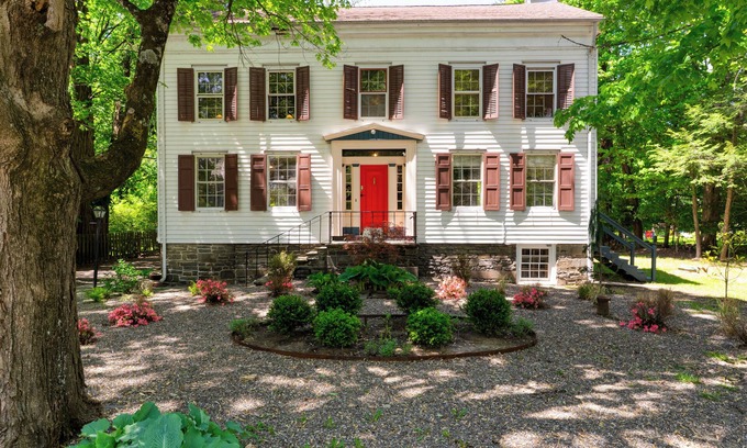 Town of Marbletown Casa | Relax in Style at Historic Modern on Main with Modern Amenities & Wooded Views