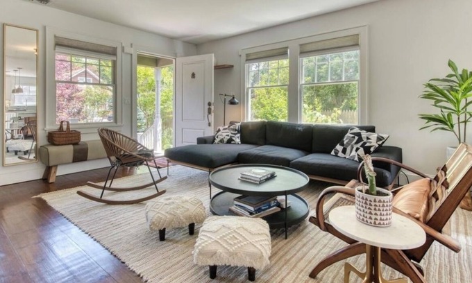 Pipes Cove Casa | Relax in this light-filled home, steps from the beach and a short walk to town!