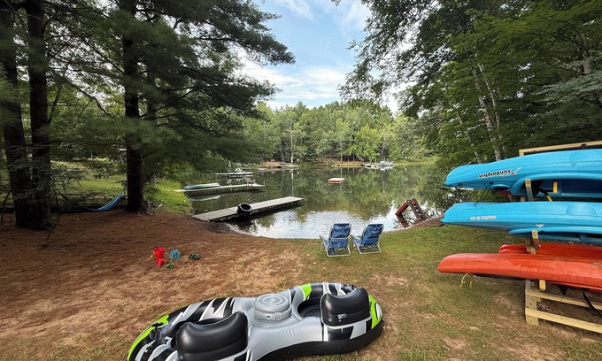 Neshkoro Cabina | Relax, Swim, Fish, Float, Grill, Play & Have Fun at Golden Sands Getaway!