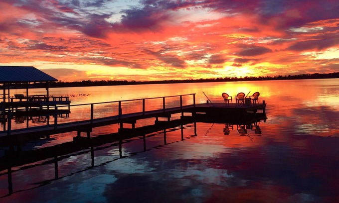 Highland Cabaña | Relax / reloj de sol y los pájaros sobre el lago, entre Lc Placid y Sebring