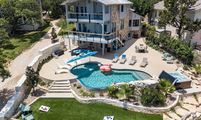 Hudson Bend Casa | Pool Canyon Lodge en el lago Travis, Austin, Texas