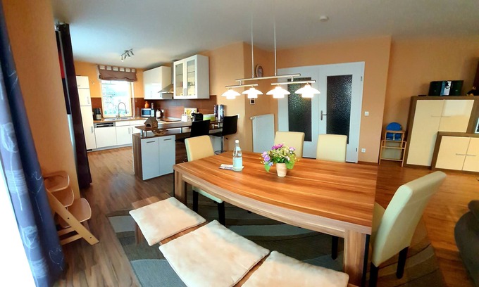 Gross Schwansee Casa | Relaxation in Groß Schwansee with Baltic Sea view, sauna + WLAN - ground floor apartment