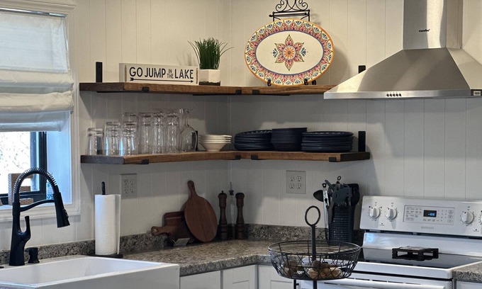 Cape Fair Casa | Remodeled, cozy home w/ boat slip, fire pit & golf cart at Table Rock Lake