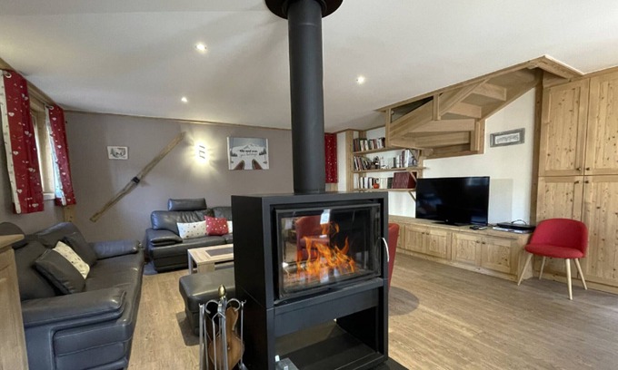 Saint-Marcel Chalet De Esquí | Chalet renovado con sauna, garaje y Wi-Fi - Saint-Martin-de-Belleville