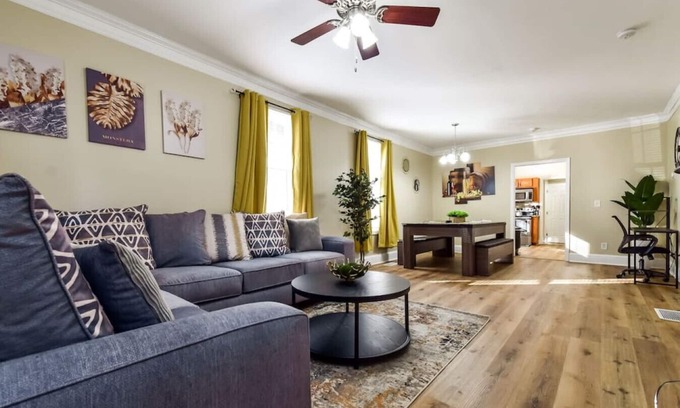 Peoplestown Casa | Renovated Home with Front Porch, Back Deck, Pool Table, Desk, PetFriendly