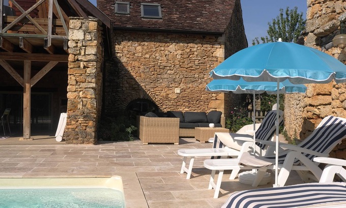 Castels et Bezenac Casa | Alquiler Cottage casa CASALISSA con piscina climatizada en Perigord Negro, Sarlat