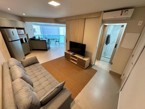 Pompeia Apartamento | Residencial Estanconfor com Vista Mar 2 AC e garagem