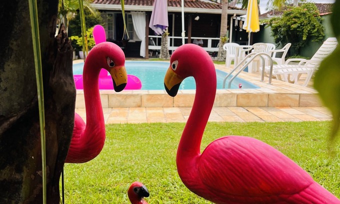 Morretes Casa | Residencial Flamingo em Morretes, Casa Charmosa, com Piscina Ideal Para Família
