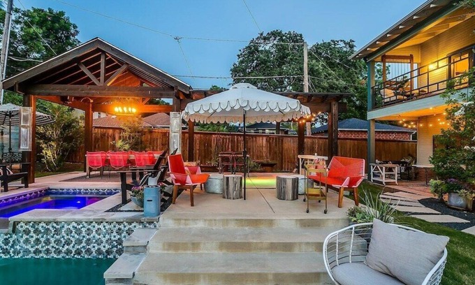 Ryan Place Casa | Resort-Style Guesthouse near Stockyards/ TCU, Pool, Hot Tub, Private Entry