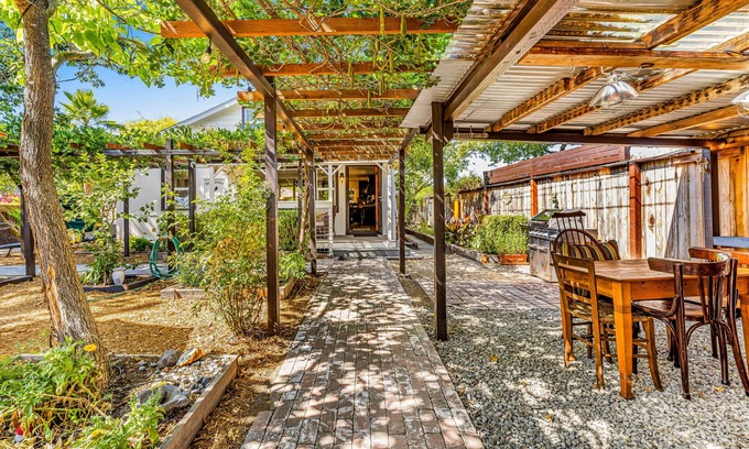 Windsor Cabaña | Restored country home with private hot tub, amazing garden patio & firepit