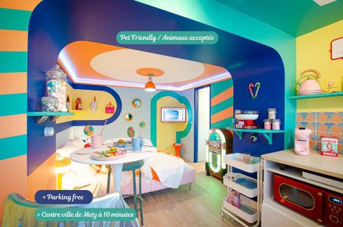 Le Ban-Saint-Martin Apartamento | Retro Candy Lounge, avec terrasse et parking