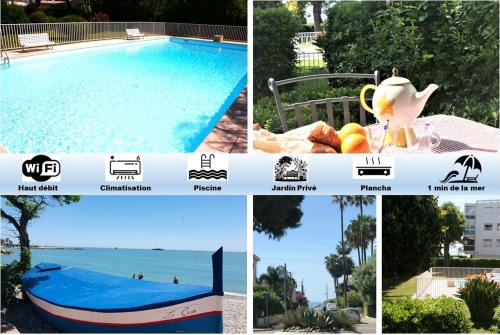Cagnes-sur-Mer Apartamento | Rez de jardin en bord de mer