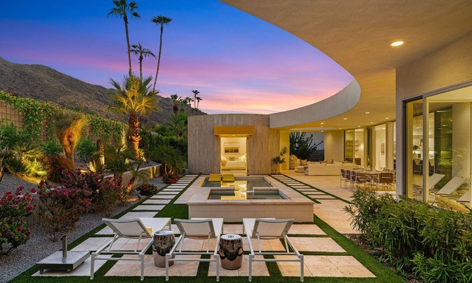 Historic Tennis Club Casa | 'Rising Sun' South Palm Springs glam