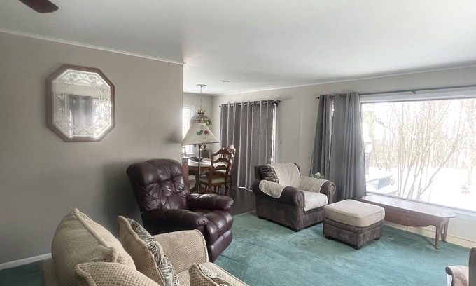 Sault Ste. Marie Casa | River views near snowy trails. Recently updated with new paint and flooring.