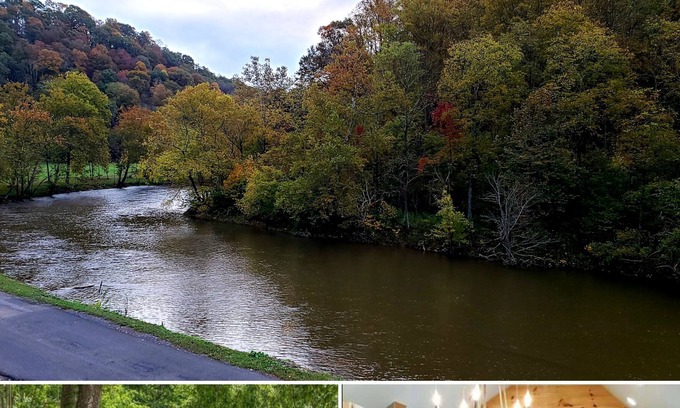 Tannersville Casa | RiverBerry - Mountain Cottage on Riverfront - Secluded Comfort - Pets Stay Free!
