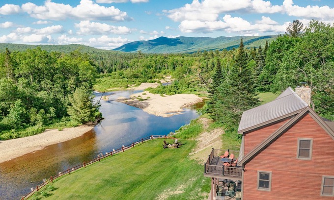 Twin Mountain Casa | Riverfront Cabin|Fireplace|Fire pit | White Mountains| Hiking