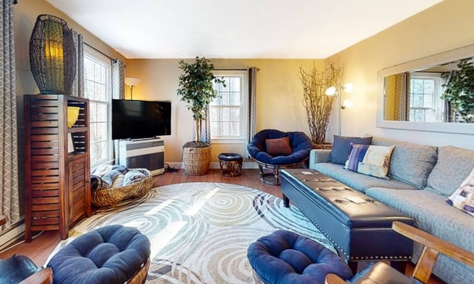 Kennebunk Casa | Riverfront, dog-friendly home with hot tub, kayaks, canoe, 2 firepits & dock