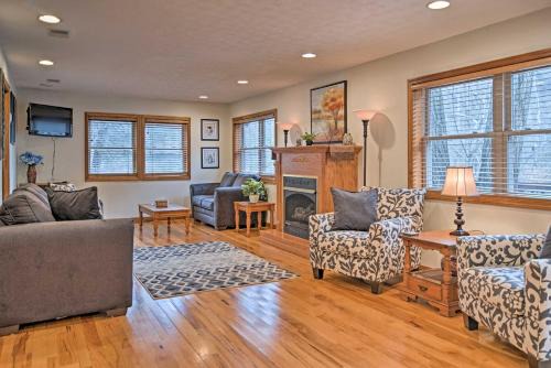 Elkins Casa | Riverfront Elkins Home with Fireplace and Deck!
