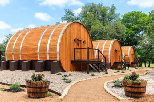 Fredericksburg Hotel | Romantic Chardonnay Wine Barrel Cabin