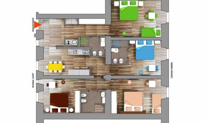 Rione XVIII Castro Pretorio Apartamento | Roma: Nuevo Piso desde 3 hasta 10 personas: central moderno y tranquilo