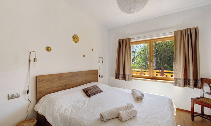 Pieve di Cadore Apartamento | Habitación '1- Nene Cristina' con terraza compartida, jardín privado y Wi-Fi