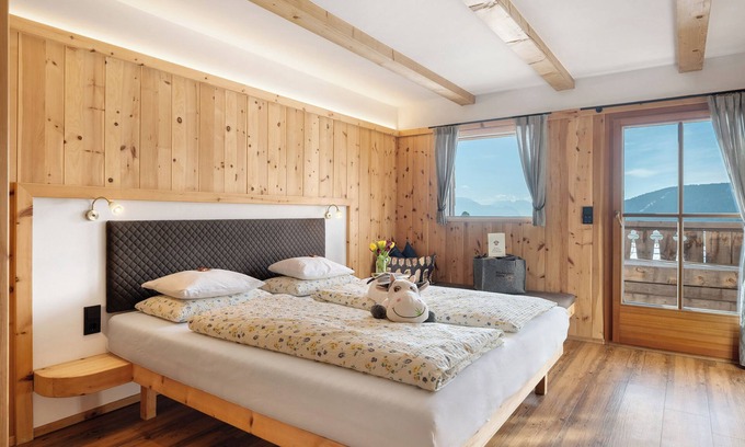 Villandro Apartamento | Habitación 'Blau' con terraza compartida, jardín compartido y Wi-Fi