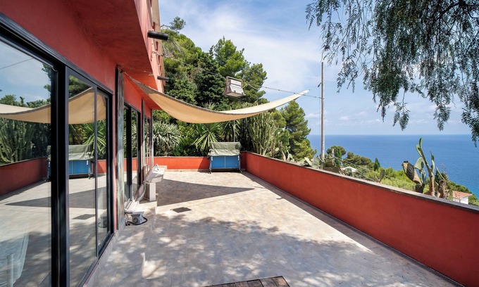 Andora Apartamento | Habitación 'Camera Orizzonte' con vistas al mar, terraza compartida y Wi-Fi