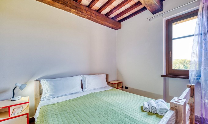 Montefalco Apartamento | Habitación 'Casale Rialto - Corcurione' con jardín compartido, Wi-Fi y aire acondicionado