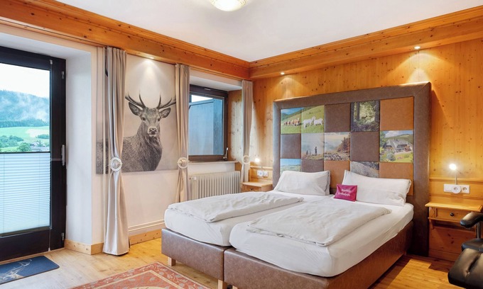 Bernau Apartamento | Habitación 'Doppelzimmer 1' con vistas a la montaña, balcón y Wi-Fi