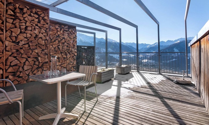 Sluderno Apartamento | Habitación 'Mairhof Stilfser Joch Zi 6' con vistas a la montaña, terraza y jardín compartido
