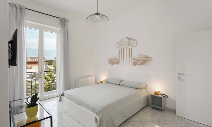 Pagani Cama Y Desayuno | Habitación 'Pompei' con terraza compartida, Wi-Fi y aire acondicionado