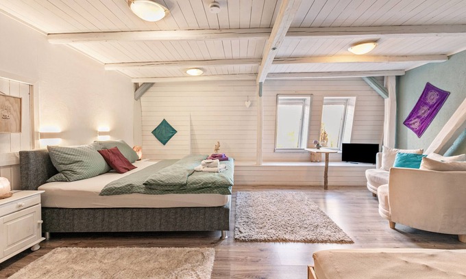 Cecilienkoog Apartamento | Habitación 'Türkis' con jardín compartido