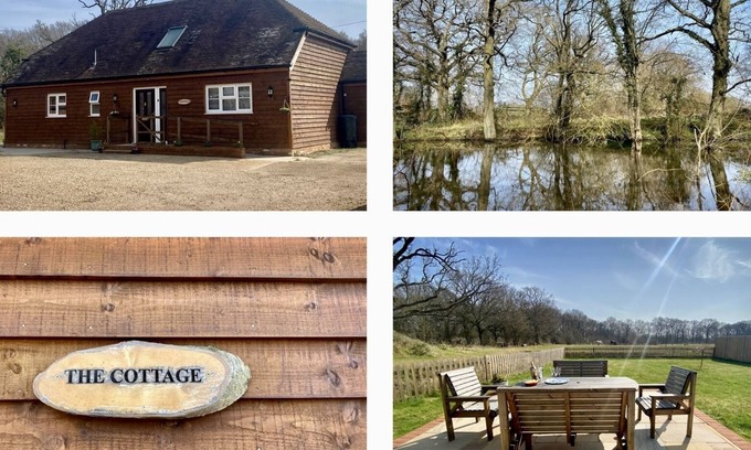 Abbess Roding Cabaña | Rural Farm Cottage, fishing & dog walks in Kent countryside.