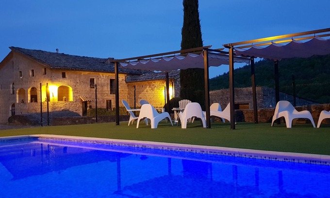 Les Llosses Cabaña | Casa rural de alquiler íntegro con piscina privada para 22 a 100km de Barcelona