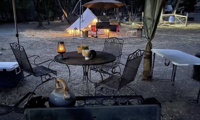 Placerville Alquiler De RV | Rustic Glamping Tent Retreat in Private Forest