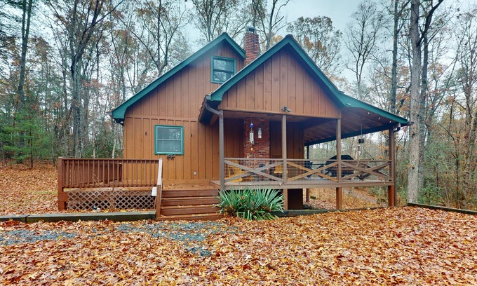 Epworth Cabina | Rustic Blue Ridge Cabin with Porch, Central AC and Gas Fireplace