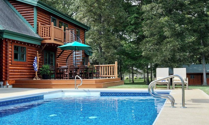 Celina Cabina | Rustic Cabin Near Bike Path — Seasonal Heated Pool, Movie Theater & Fireplace