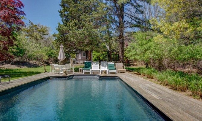 Amagansett North Casa | Rustic, Eclectic-style home with private pool, flooding natural light,...
