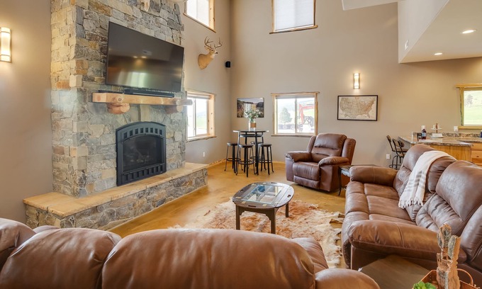 Piedmont Casa | Rustic Home w/ Grill, Fireplace, 13 Mi to Sturgis!
