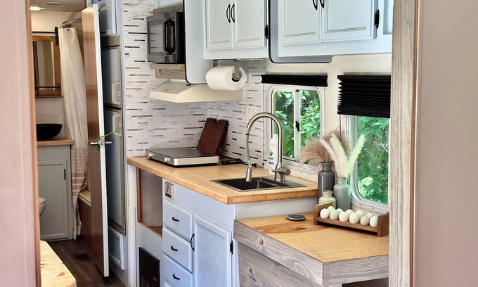 Fairview Casa | Rustic Remodeled Camper on Mini Farm with Farm Fresh Eggs