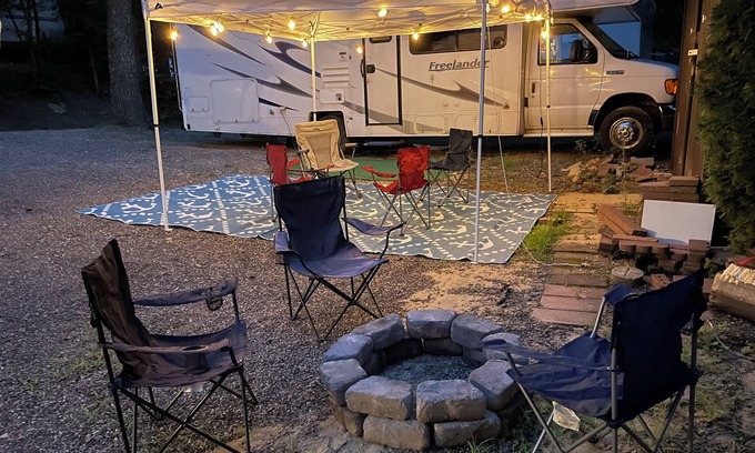 Stafford Casa | RV on Private Site at Roaring Brook Campground
