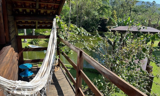 Canelinha Casa | Sítio Morada do Pai: Piscina e Descanso
