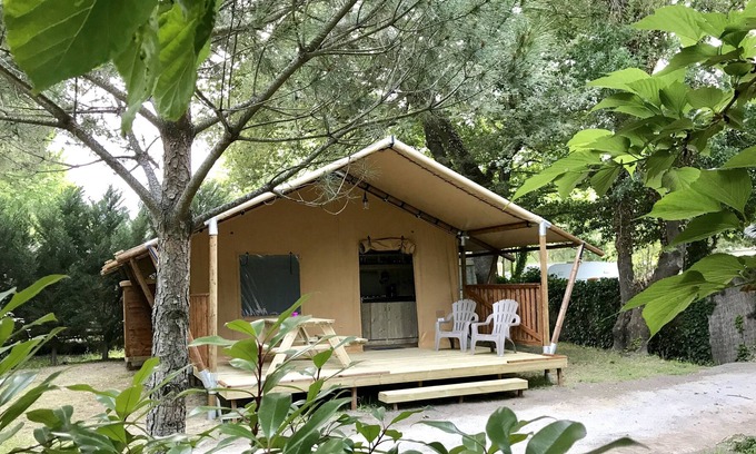 Argeles-sur-Mer Cabaña | Tiendas Safari - Tienda Glamping Ageles Plage by the Sea - Playa - Camping con piscina