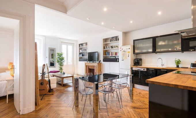 Voltaire - Saint Amour Apartamento | ★ SAXE Y LA CIUDAD ★ 90m², balcón con vista a Fourvière, centro LYON ❤️