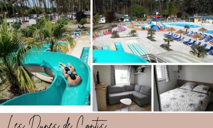 Saint-Julien-en-Born Otro | Sbvacances TOUT CONFORT 2ch et 1sdb, environnement CALME et VERDOYANT dans camping 4 étoiles