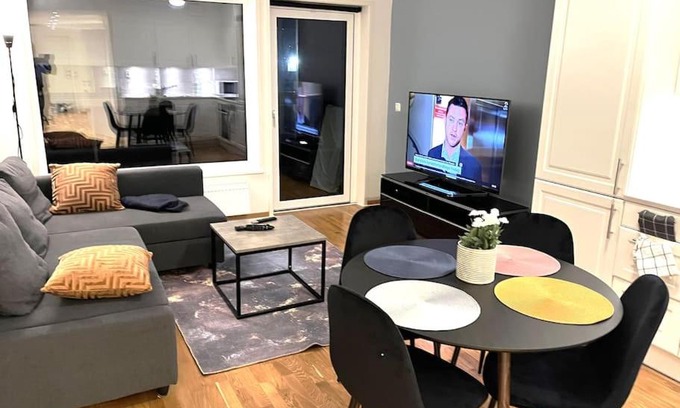 Skedsmo Municipality Apartamento | Scandpoint Apartment Lillestrom -Cosy 3 rooms flat with Parking, EV Charger 18 min from Airport
