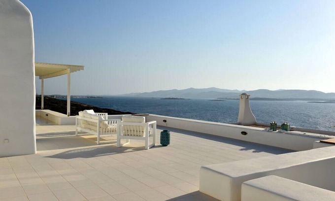 Nea Cryssi Akti Villa | Villa frente al mar, piscina privada, a poca distancia de la playa, a estrenar