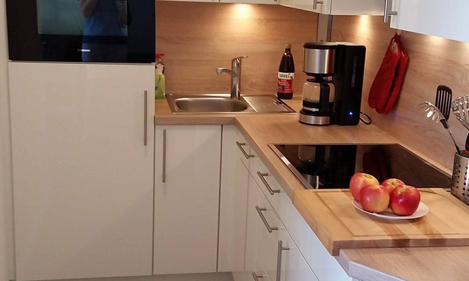 Wyk auf Foehr Apartamento | Vista al mar, recientemente renovado, balcón con sol, justo al lado del mar y cerca de la ciudad, WiFi