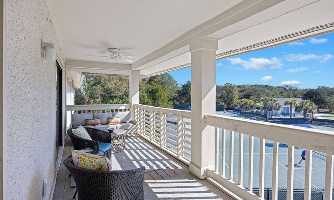 Seabrook Island Condominio | Seabrook Getaway, Tennis Court View! Club and Pool Access!